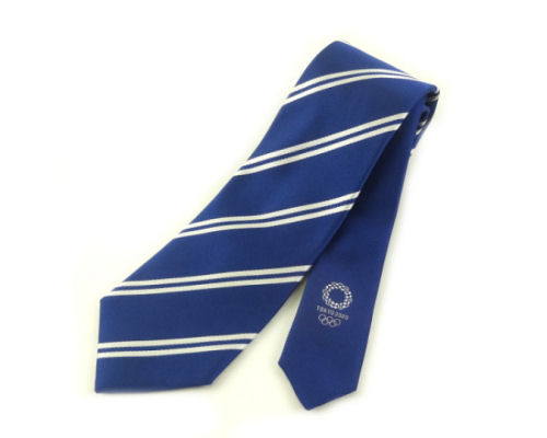 Tokyo 2020 Olympics Necktie Blue with Stripes