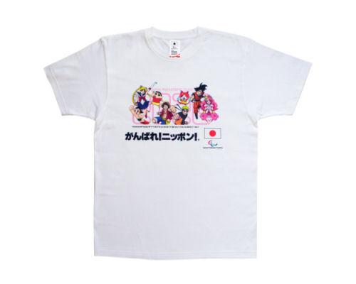 Tokyo 2020 Japan Paralympic Team Manga T-shirt White