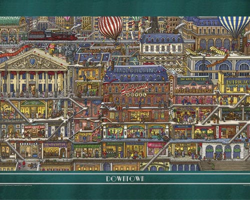 Pierre the Maze Detective Tall Buildings Jigsaw Puzzle
