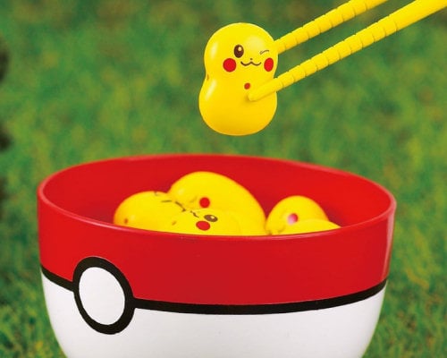 Pikachu Hajimete Manner Beans Chopsticks Game