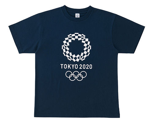 Tokyo 2020 Olympics Logo Crop Backprint T-shirt Navy