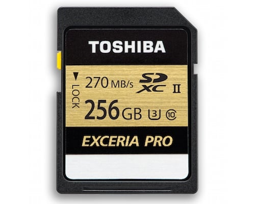 Toshiba Exceria Pro SDXC Memory Card 270MB/s for 4K Video Files