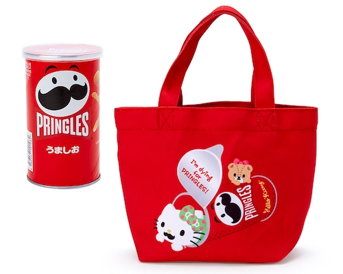 Hello Kitty Pringles Snack & key ring Mascot Plush Stuffed Toy Sanrio JP Limited