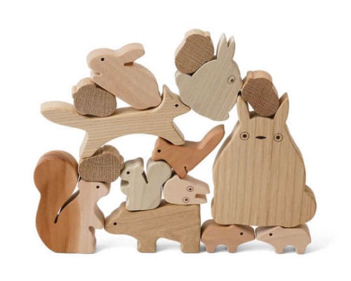 Totoro's Forest Wooden Animal Blocks