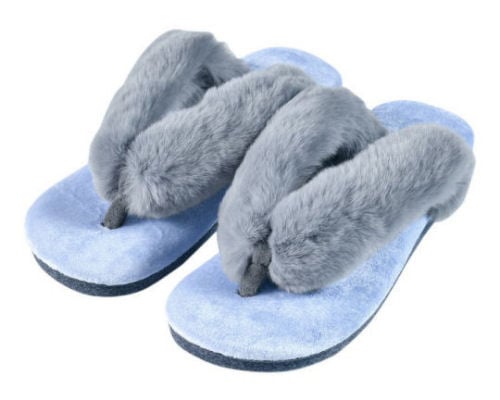 Room Setta Rabbit Fur Slippers
