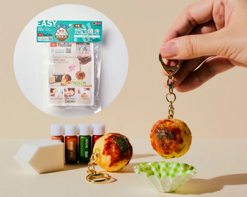 Takoyaki Food Sample Magnet Keychain Kit