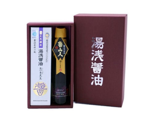 Marushin Honke Premium Yuasa Soy Sauce Rosanjin Set (2 Bottles)