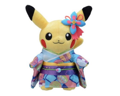 Pikachu Kaga Yuzen Kimono Plush Toy