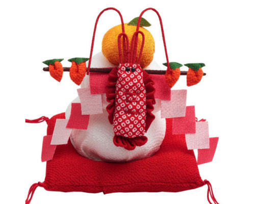 Kyugetsu New Year Decorations Good Fortune Lobster Kagami Mochi Set