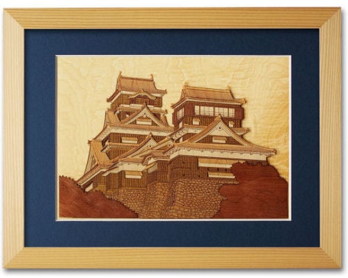 Kumamoto Castle Wooden Collage Art Kit