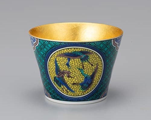Hakuichi Kutani Porcelain Gold Leaf Yoshidaya Cup