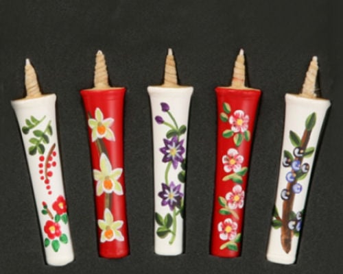 Warosoku Flower Candles (Set of 5)