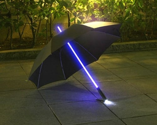 Rainbow Flash LED Light-Up Umbrella