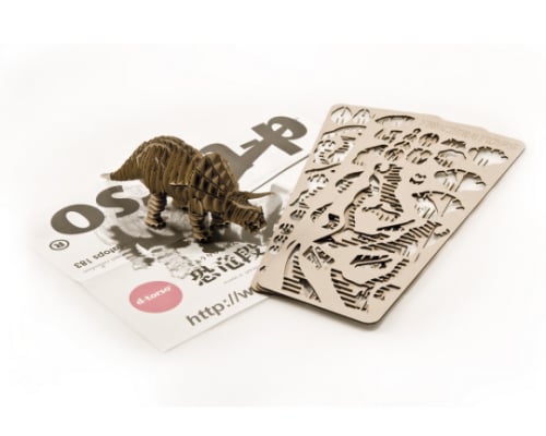 d-torso Triceratops Paper Craft Model