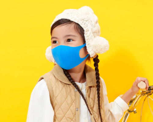 Pitta Designer Face Masks for Kids (Blue, Gray, Yellow-Green)