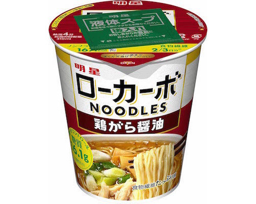 Myojo Low-Carb Instant Noodles Chicken and Soy Sauce (12 Pack)