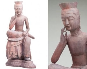Miroku Bosatsu Maitreya Bodhisattva Papercraft Model