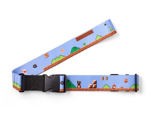 Super Mario Suitcase Belt Strap Ground Level Theme