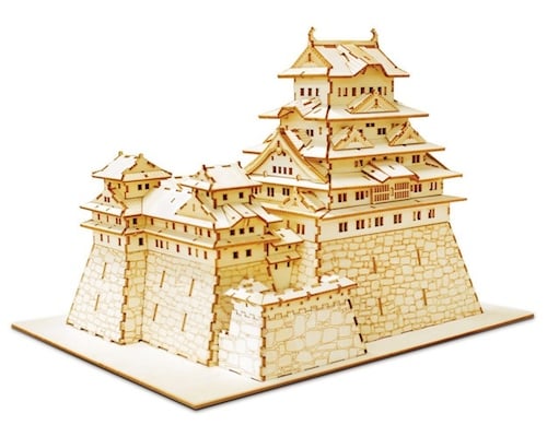 Wooden Art Ki-Gu-Mi Himeji Castle Model