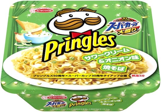 Pringles Sour Cream and Onion Flavor Instant Noodles (12 Pack)
