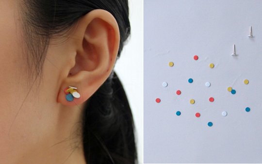mag_net_ic earrings by Akiko Oue