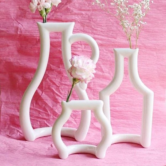 Ceramic Japan Single Flower Vase Bottle Frame Design