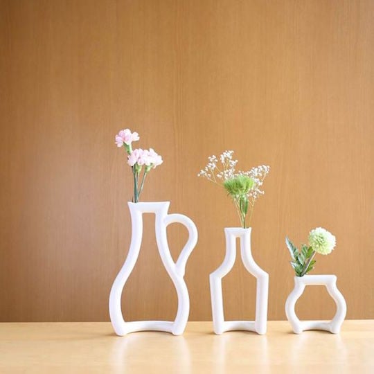 Ceramic Japan Single Flower Vase Bottle Frame Design