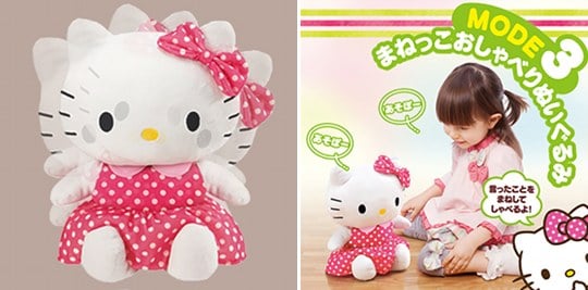 Friendly Hello Kitty Repeating Plush Doll