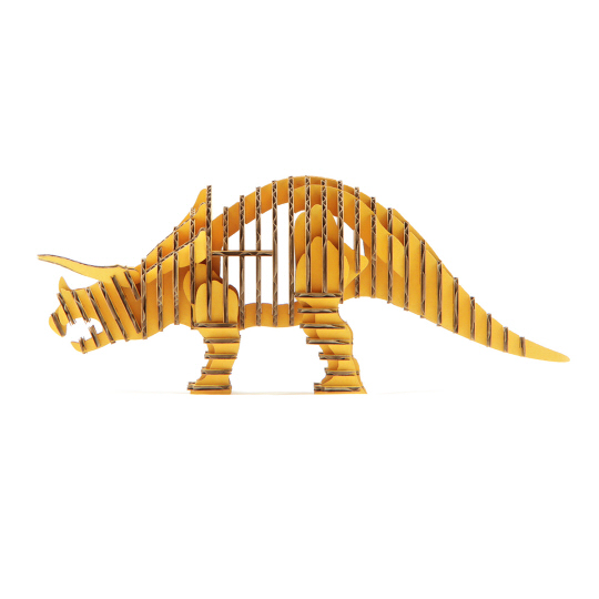 d-torso Triceratops Paper Craft Model