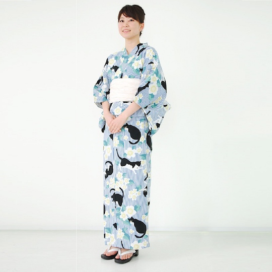 Catnip Retro Style Yukata Cat Kimono