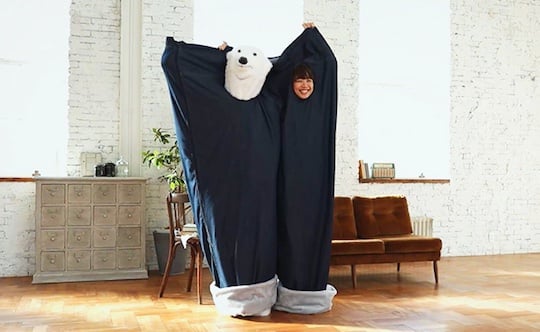 Super Big Wrapped in Warmth Happy Furry Jeans Sleeping Bag