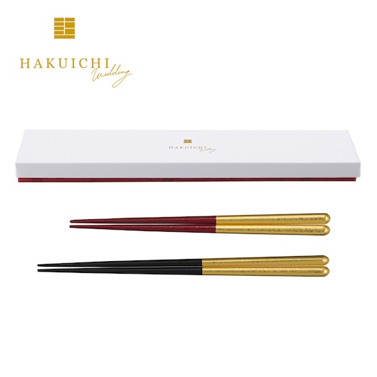 Husband and Wife Gold Leaf Drops Chopsticks Luxury Gift