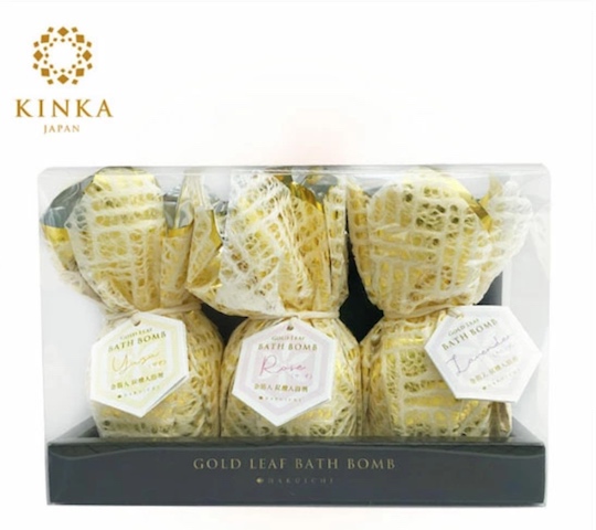 Kinka Gold Leaf Bath Bomb (3 Pack)