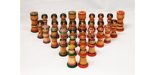 Kokesu Kokeshi Chess Set