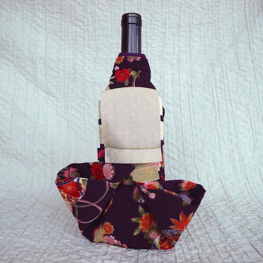 Kimono Wine Bottle Cover Temari