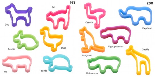 Animal Rubber Band Wide Set