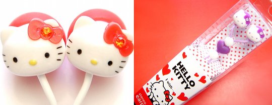 Hello Kitty Stereo Earphones - Sanrio character headphones - Japan Trend Shop