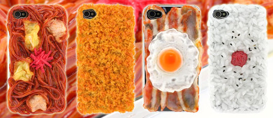 Japanese Food iPhone Cover - Rice, noodles, shrimp iPhone 4 case - Japan Trend Shop