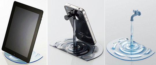 Elecom nendo Jaguchi iPhone iPad Stand - Water tap faucet smartphone stand - Japan Trend Shop