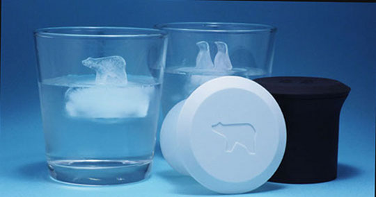 Polar Ice Ice-Cube Mold - Atsuhiro Hayashi penguin, polar bear iceberg cup set - Japan Trend Shop