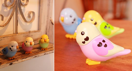 Takara-Tomy Manekko Pi-chan Talking Bird All Color Set - Robotic pet parakeet copies speech - Japan Trend Shop