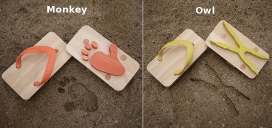 Ashiato Animal Footprint Kids Sandals - Wooden children's footwear - Japan Trend Shop