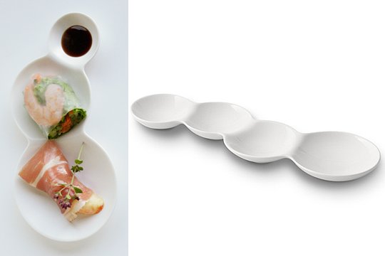 savone Divided Plate Set - Designer bubble style tableware gift pack - Japan Trend Shop