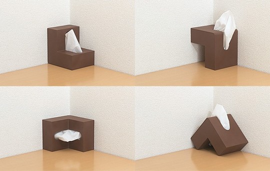 Folio L-Shaped Tissue Box - Folded designer Kleenex dispenser - Japan Trend Shop
