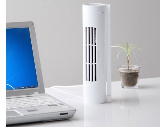 Sanwa Blade-Less Horizontal Desk Fan - Stylish USB desktop cooling device - Japan Trend Shop