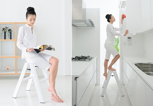 Metaphys Lucano Step Stool - Two-step designer ladder - Japan Trend Shop