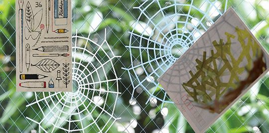 Kumonosu Adhesive Spider Web - Designer spiderweb sticky sheet - Japan Trend Shop
