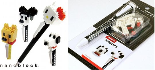 Nanoblock Ballpoint Character Pens - Miffy, Hello Kitty, Snoopy, Mickey Mouse, Winnie the Pooh, Domo - Japan Trend Shop