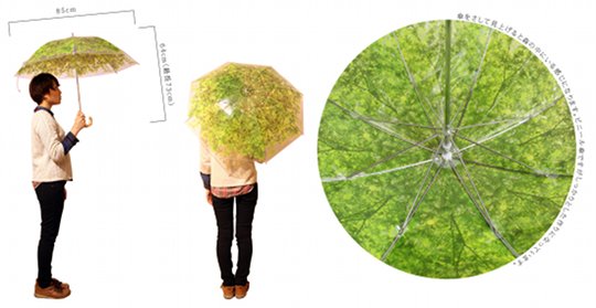 Komore Leafy Shade Parasol - Sunlight filtering leaves komorebi umbrella design - Japan Trend Shop