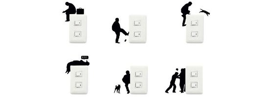 Wall Story Ojisan Removable Stickers - Character wall surface decoration set - Japan Trend Shop